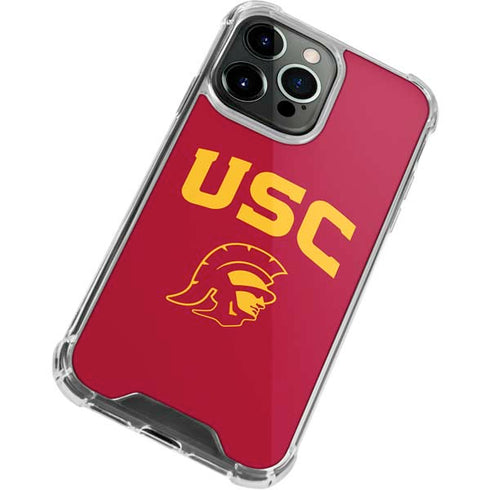 University of Southern California USC Trojan Logo iPhone 13 Pro Max Clear Case